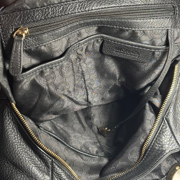 Michael Kors Black Pebbled Leather  Fulton Shoulder Bag - Picture 5 of 11